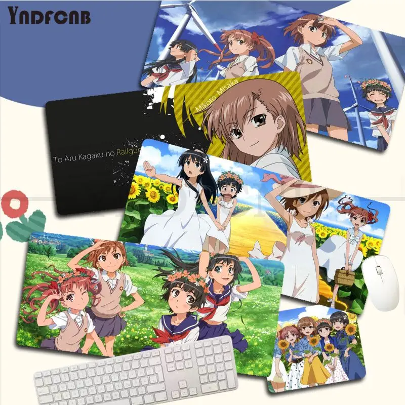 A Certain Scientific Railgun Misaka Mikoto Mousepad New Rubber Mouse Durable Desktop Size for Game Keyboard Pad for Gamer