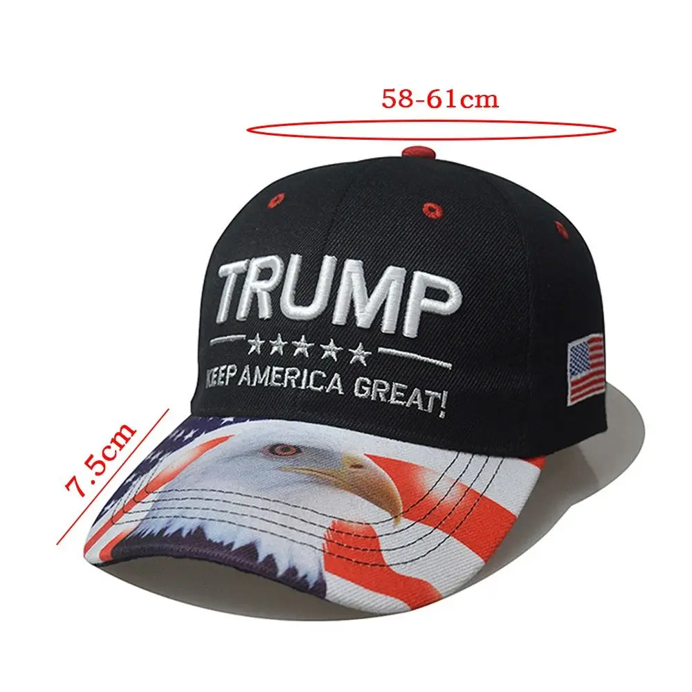 قبعة ترامب جديدة قابلة للتعديل من القطن الواقي من الشمس أنصار ترامب قبعة النسر طباعة قبعات ترامب الرياضية