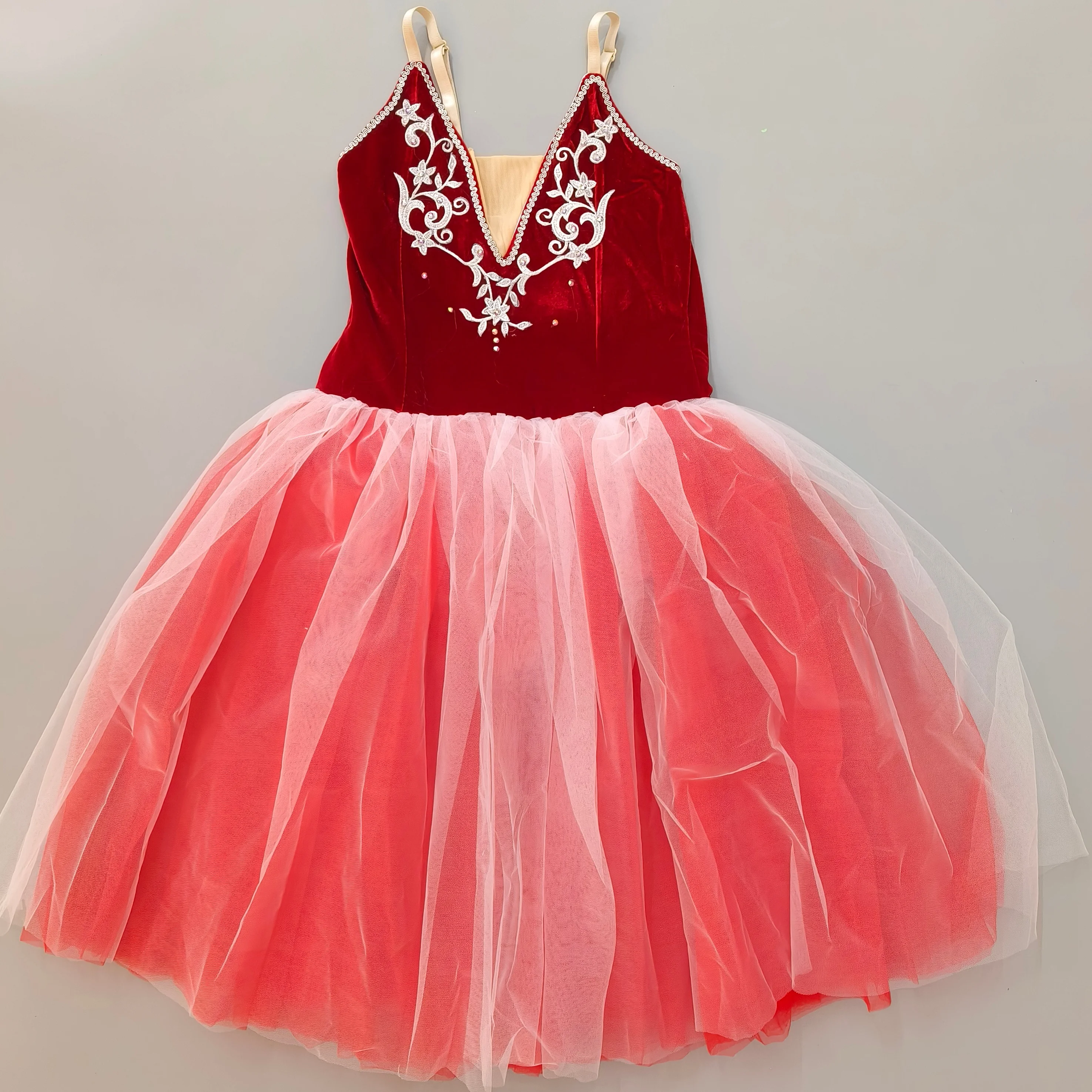 

Красное балетное платье для девочек, взрослых женщин и детей, длинный балетный костюм «Лебединое озеро», наряд для выступлений балерины, танцевальный костюм для балерины