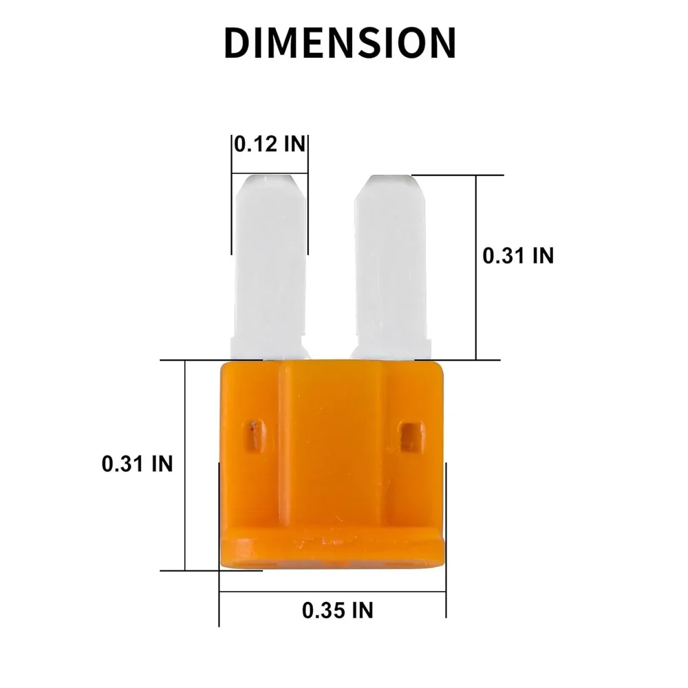 100PCS Micro2 Long Foot Fuse Combo Kit 5A 7.5A 10A 15A 20A 25A 30A Micro2 Fuse Combination with Puller Tool,for Boat, RV,Truck view 3