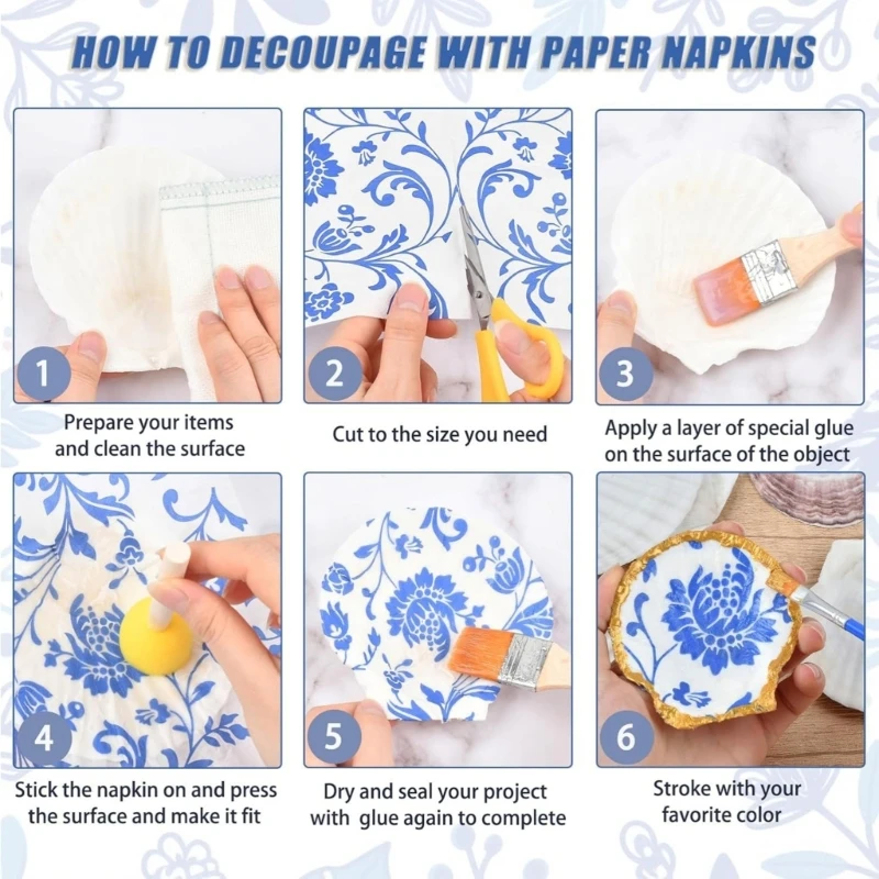  Complete Starter Decoupage Tool with Various Sizes 16 Brushes and Storage Bag