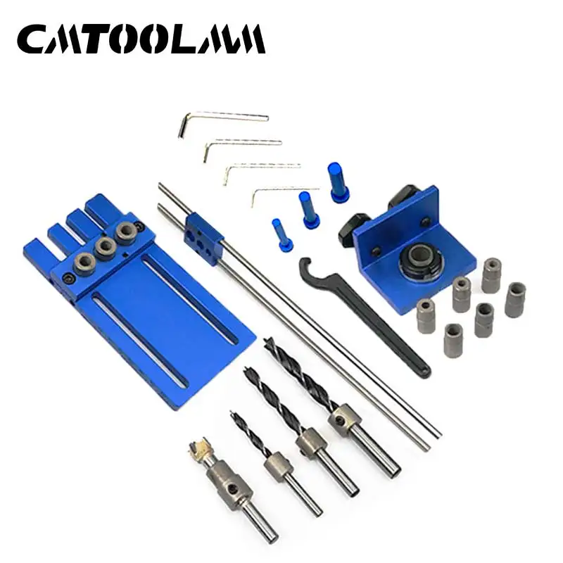 

China manufacturer aluminium alloy 08450 woodworking other hand tools ZJD-BT039 triple drilling guide