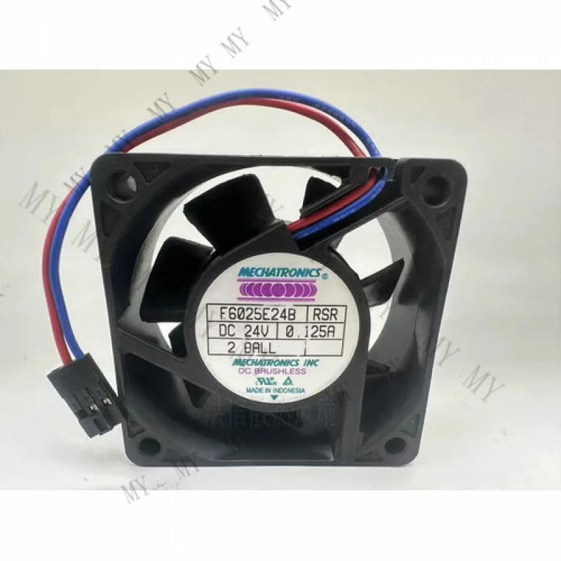 

Вентилятор MECHATRONICS F6025E24B RSR DC24V 0.125A 6025 6см, 2-проводной, 3-контактный, 1 шт.