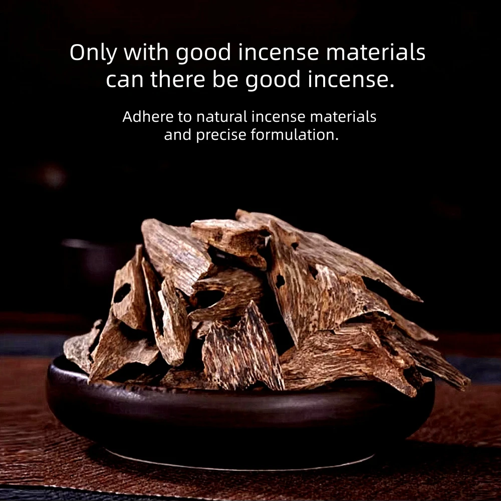 Hainan Insect-Damaged Kyara Agarwood Incense Sticks 10g/Tube, Home Office Aromatherapy, Bedroom Fragrance Hot Sale Oud Incense