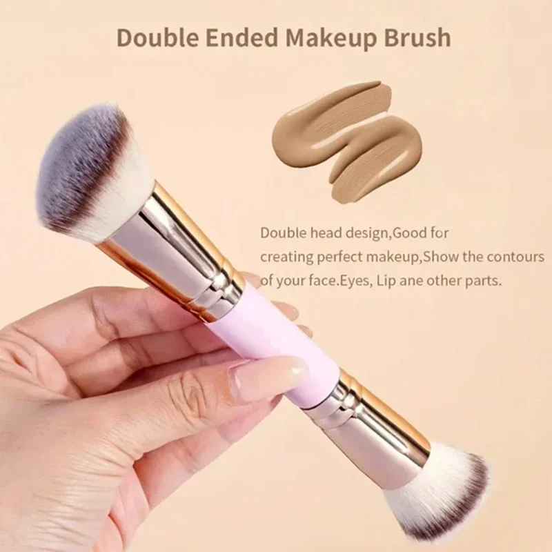 1/2 Pcs Double Headed Multi-function Foundation Make-up Brush Concealer Brush Bevel Contour Foundation Make-up Makeup Brush