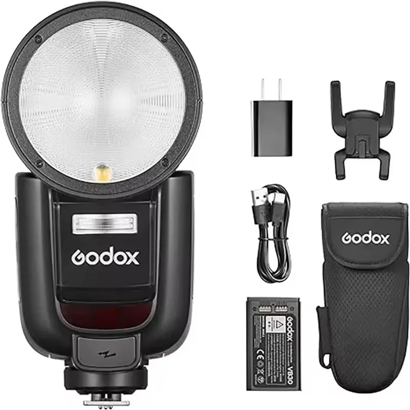 Godox V1Pro V1 Pro V1-C V1-N V1-S V1-F TTL ليثيوم أيون جولة رئيس كاميرا فلاش اللاسلكية Speedlight لكانون سوني نيكون فوجي أوليمبوس