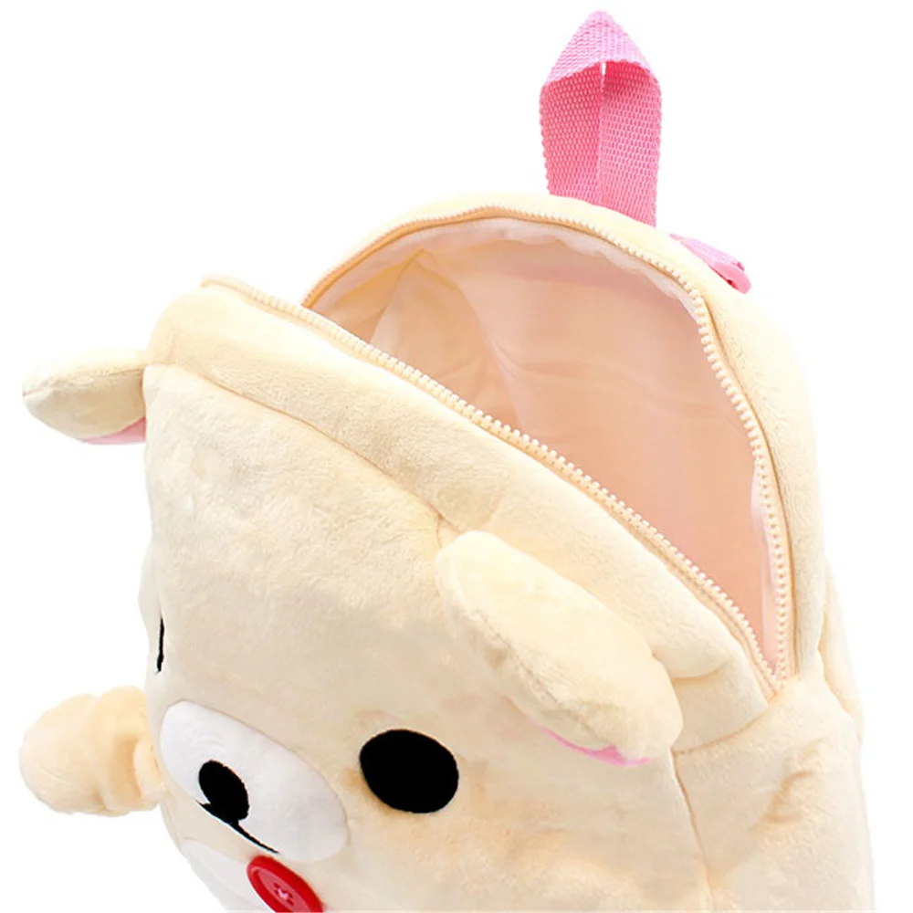 New Cute Rilakkuma Korilakkuma with Ears Pink Plush Backpack Bag Anime Bear Kawaii Rucksack Bags for Women Girls Kids Back Pack