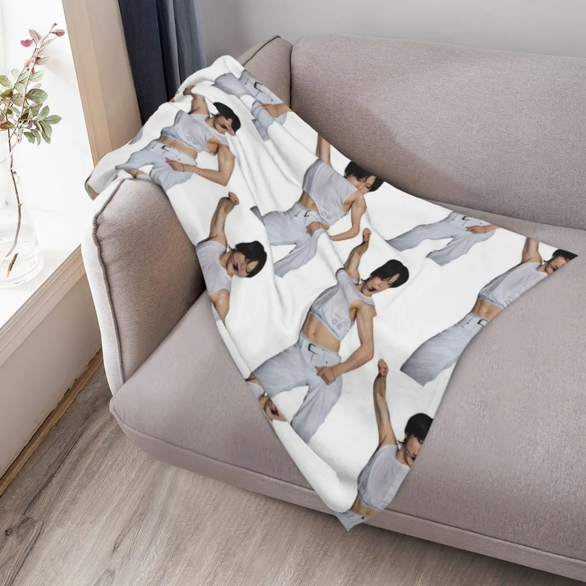 TAEMIN Shinee مذنب رمي بطانية فضفاضة فروي المعزي البطانيات المرجحة