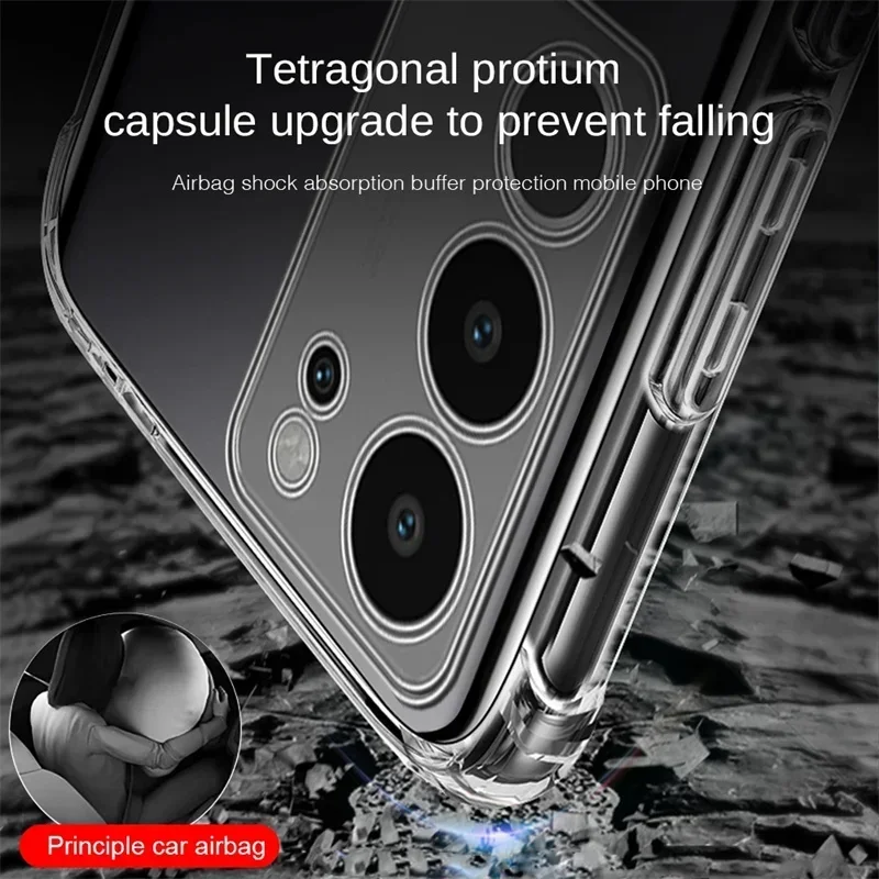 Shockproof Airbag TPU Case for VIVO V30 V29E V27E V29 V27 5G Pro Plus Protective Cover Capa Fundas Coque Shell Coque