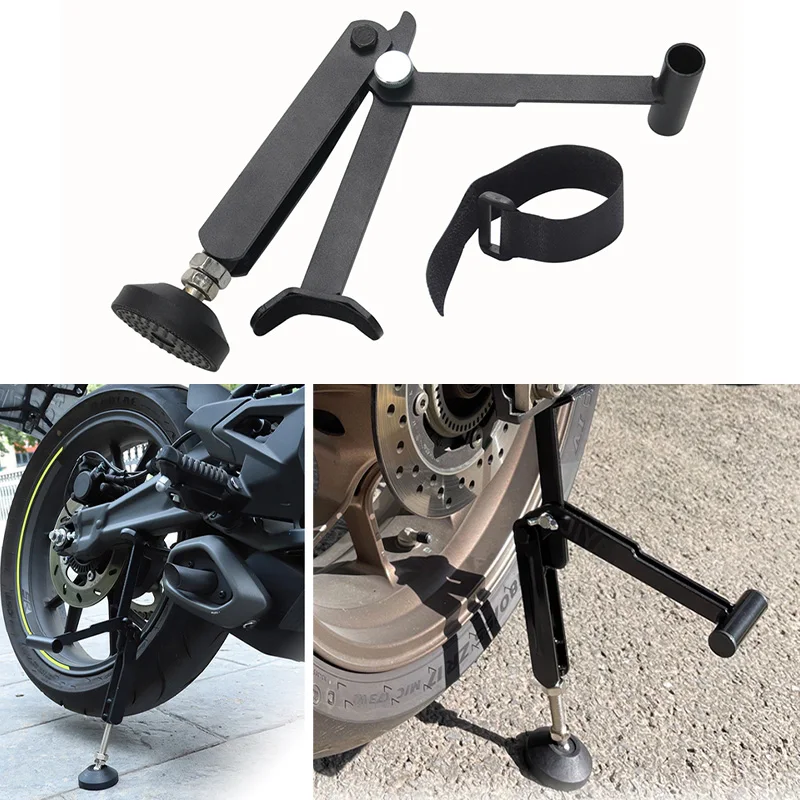 

Motorcycle Rear Wheel Lift Stand Saving Labor Foldable Moto Portable Maintenance Lifting Support Frame Replacement Accessories