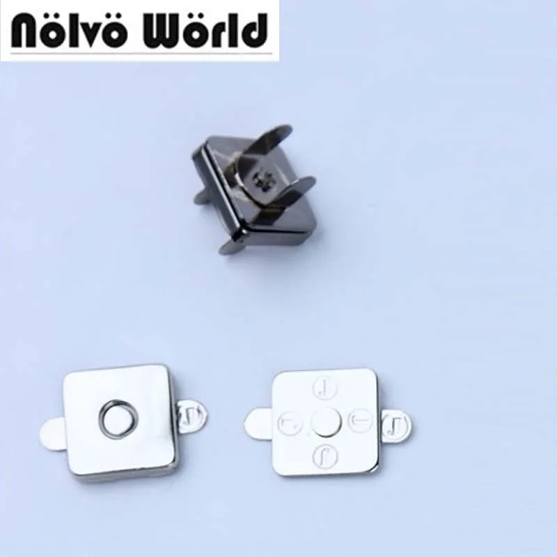 100sets 18*2mm super thin magnetic Snap metal button,powerful square metal magnetic button fastener craft