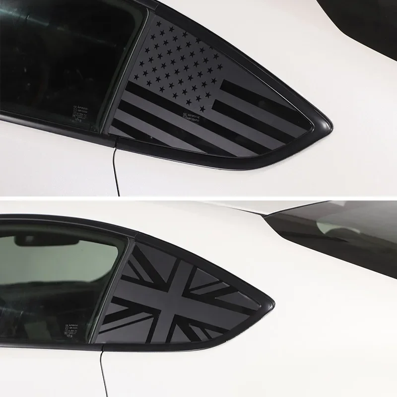

For Subaru BRZ 2022-25 for Toyota 86 2022-25 PVC Black Car Side Window Glass Pull Flower Film Exterior Stickers Car Accessories