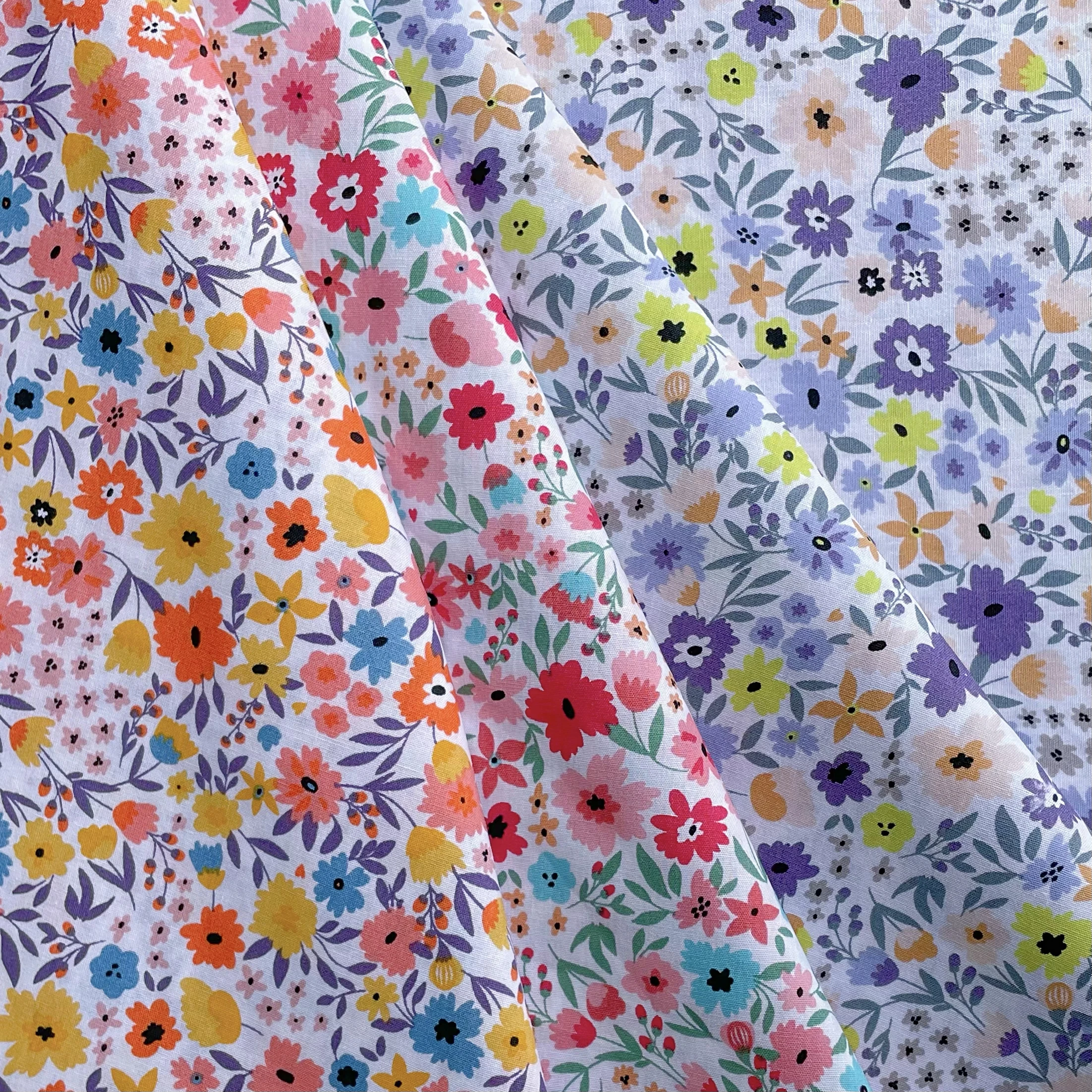 Chartwell Floral 100% Cotton 40S Original Design Fabric Digital Printing for Sewing Cloth Dresses Skirt Kids Designer