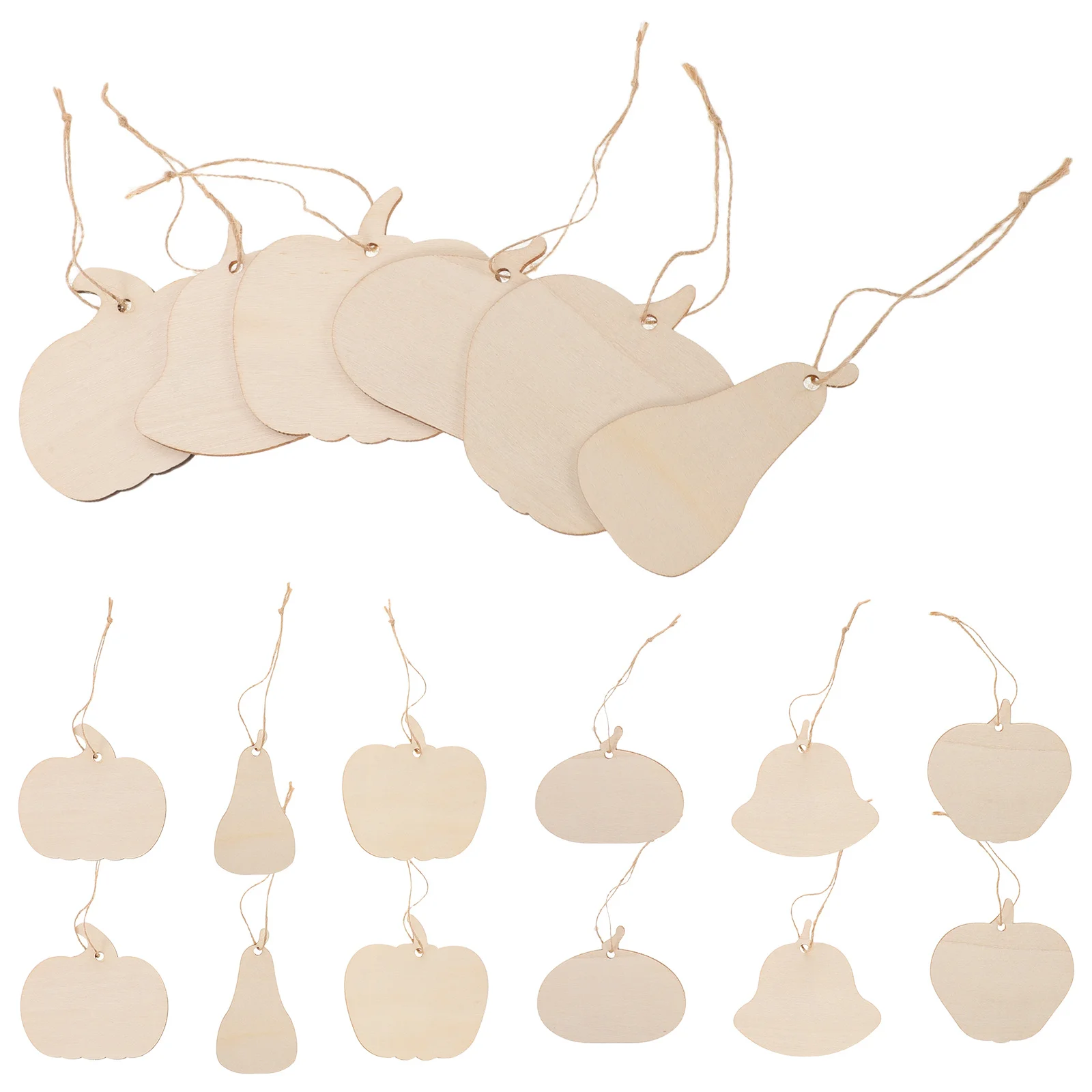 

36Pcs Unfinished Wooden Pumpkin Cutouts for Thanksgiving Halloween Fall DIY Crafts Blank Wood Slices Hanging Ornaments