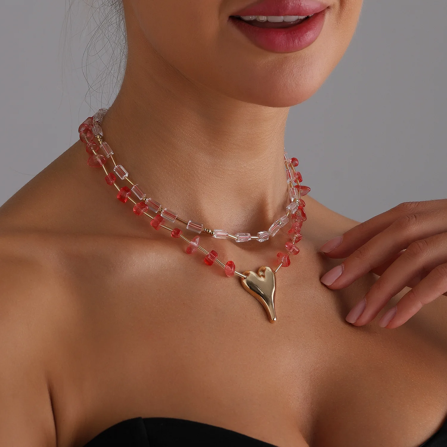 Crystal Choker Necklace Pastel - Women'S Fashion Edgy 评论和价格