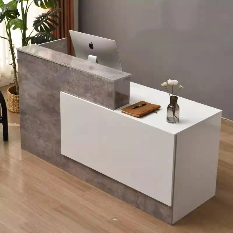 

Nordic Aesthetic Reception Desk Counter Hair Salon Simple Modern Cashier Reception Desk Counter Storage Commercial Furniture