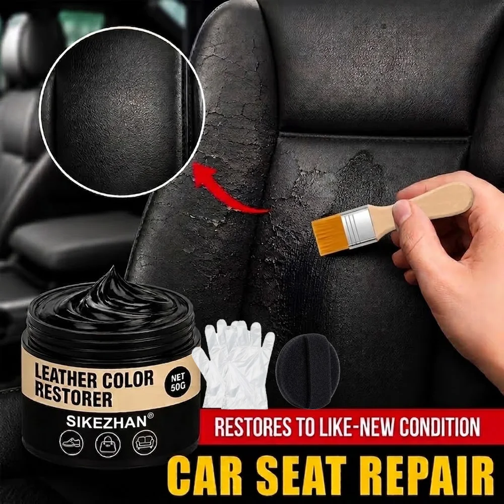 Leather Color Restorer Paste for Car Seat Repair Couch Sofa Shoes Bags Worn Cracks Scratches Peeling Fading Restoration Polishes