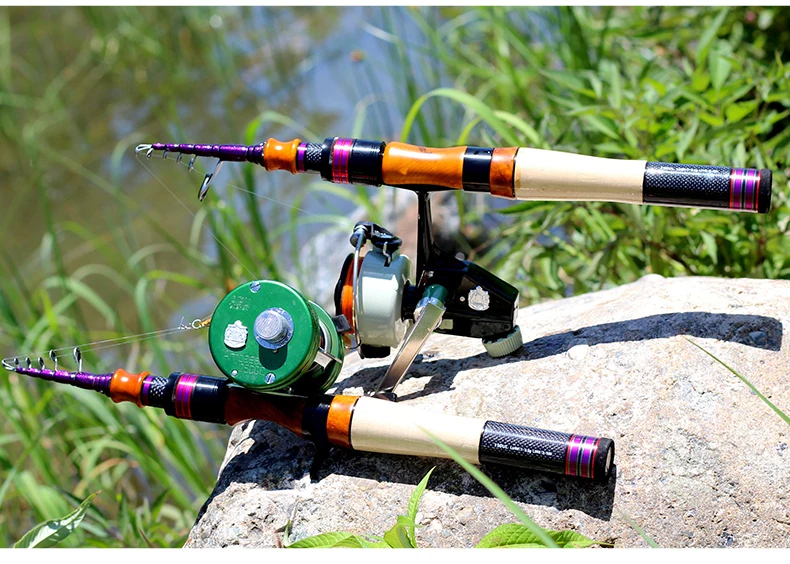 PURELURE 1,50 m XUL BFS Teleskoprute 5ft Reiserute Forelle Spinning Casting Solid Tip Carbon Angelrute Kleine Köder Barschrute – Detail 10