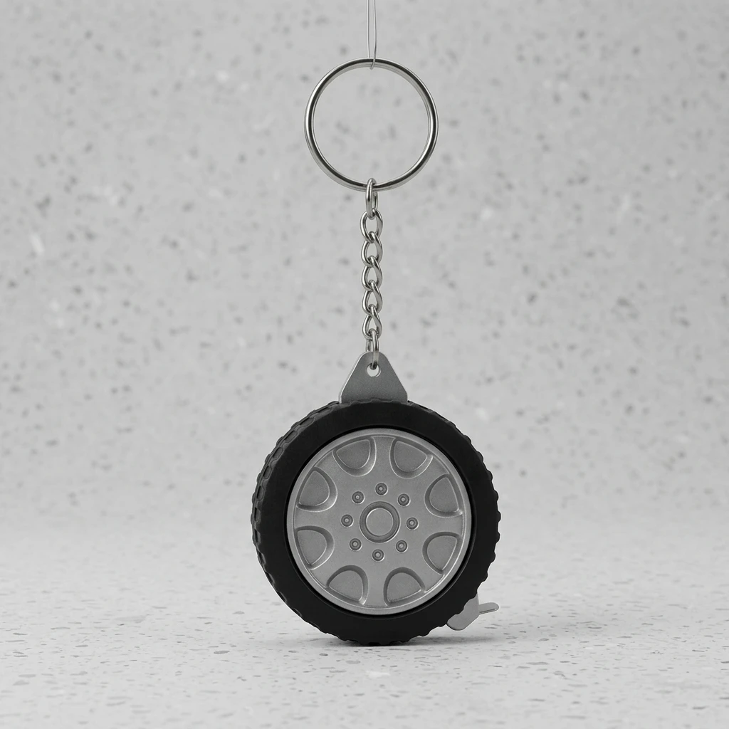 Portable Mini Tape Measure Retractable Mild Steel Keychain Design Small Household Measuring Tool for DIY Crafting and Sewing