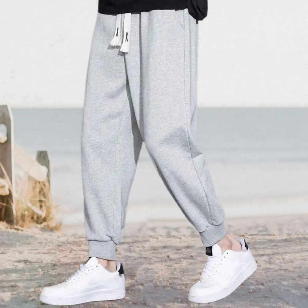 

Men Reinforced Pocket Trousers Trousers with Secure Pockets Men's Drawstring Elastic Waist Sweatpants with Pockets for Wear