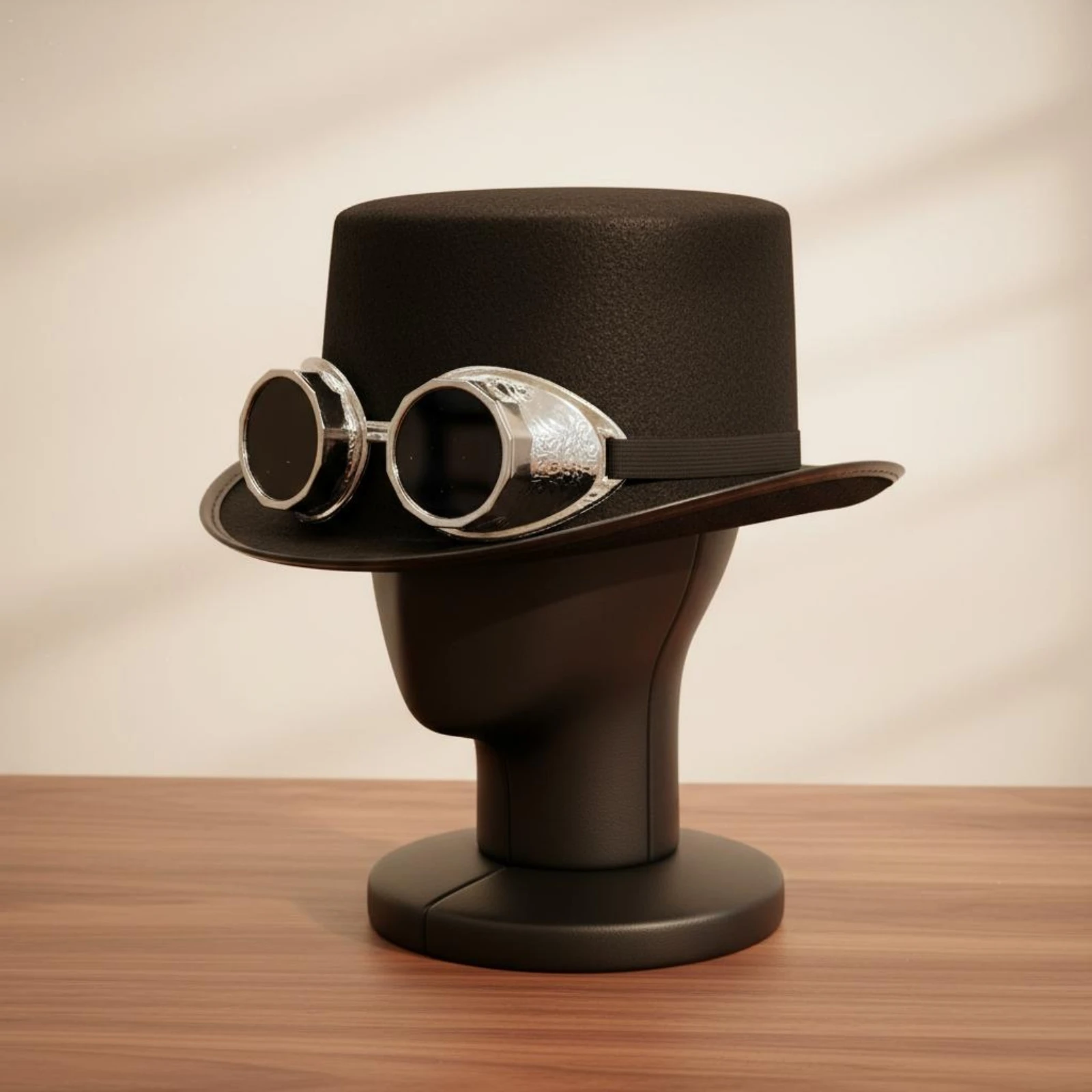 

Goggles Gear Top Hat Halloween Cosplay Steampunk Top Hat Costume Accessory Eye-Catching Design Headwear Stage Prop for Party