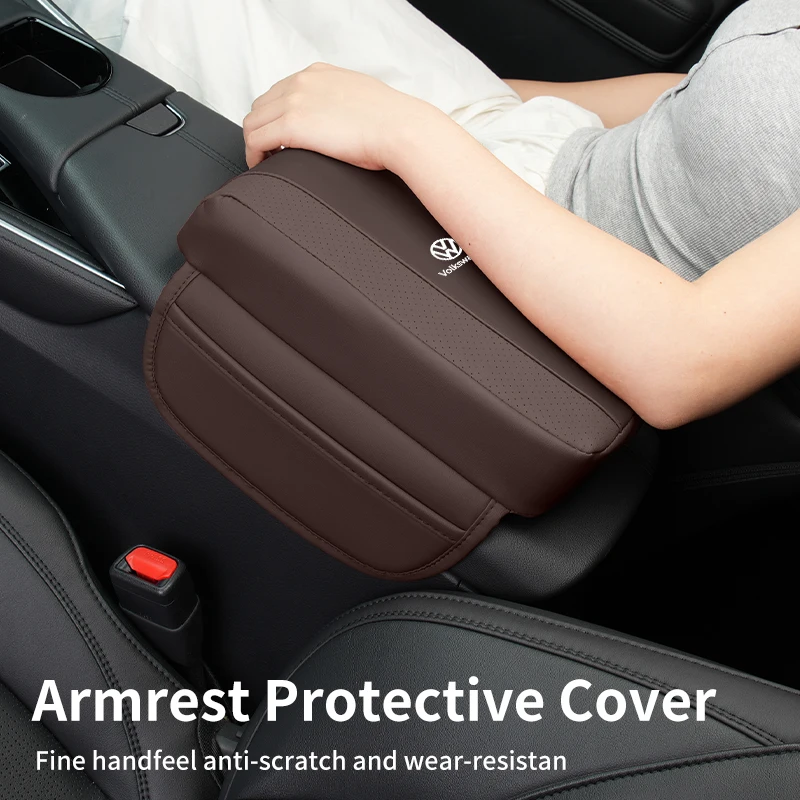 Car Armrest Cover Center Console Arm Rest Cushion Protection Mat For Volkswagen VW Scirocco Jetta Beetle Golf Passat Polo Tiguan