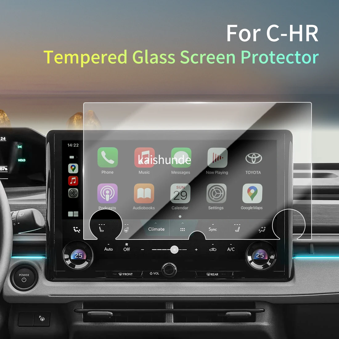 

Car Stickers Meters Protector For25 Toyota C-HR Tempered Glass Protective Film Display Navigation Vehicle