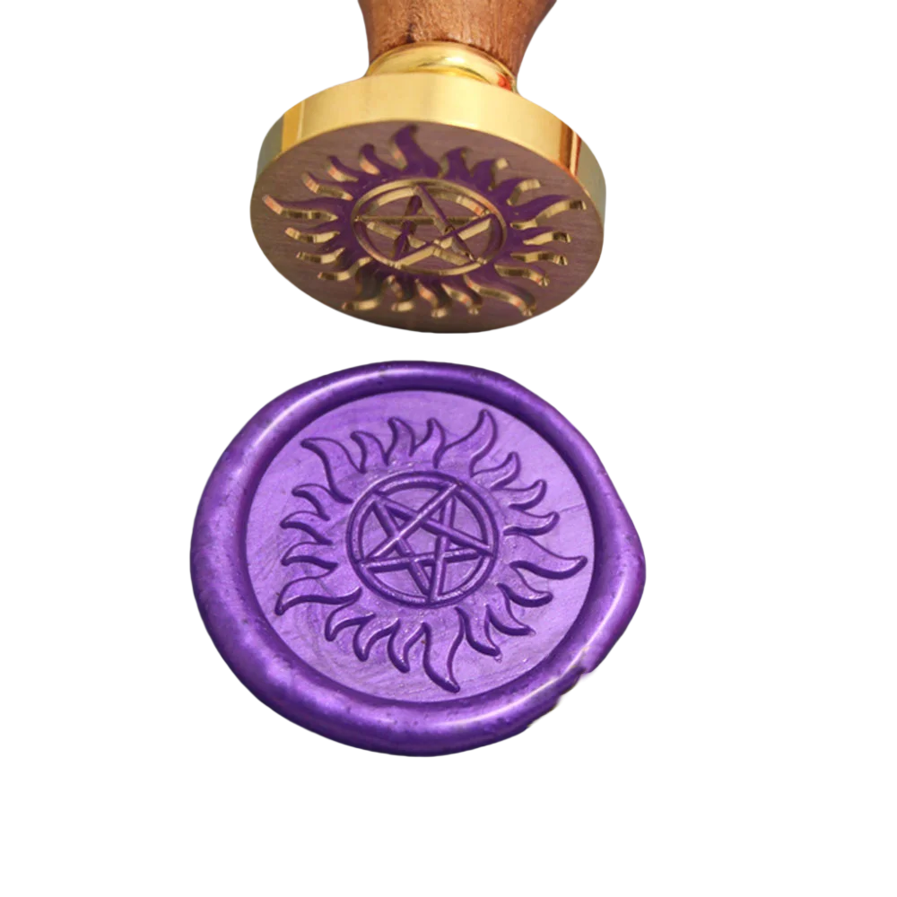 Новая горячая сургучная печать сверхъестественного металлическая головка с деревянной ручкой, восковая штамп для скрапбукинга своими руками, медная головка, винтажный подарок, высокое качество