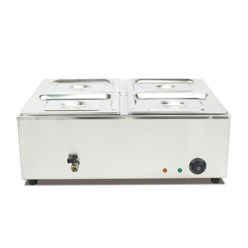 

Stainless Steel Electric Food Warmer Bain Marie Buffet Four pans electric bain marie Catering Equipment Commercial