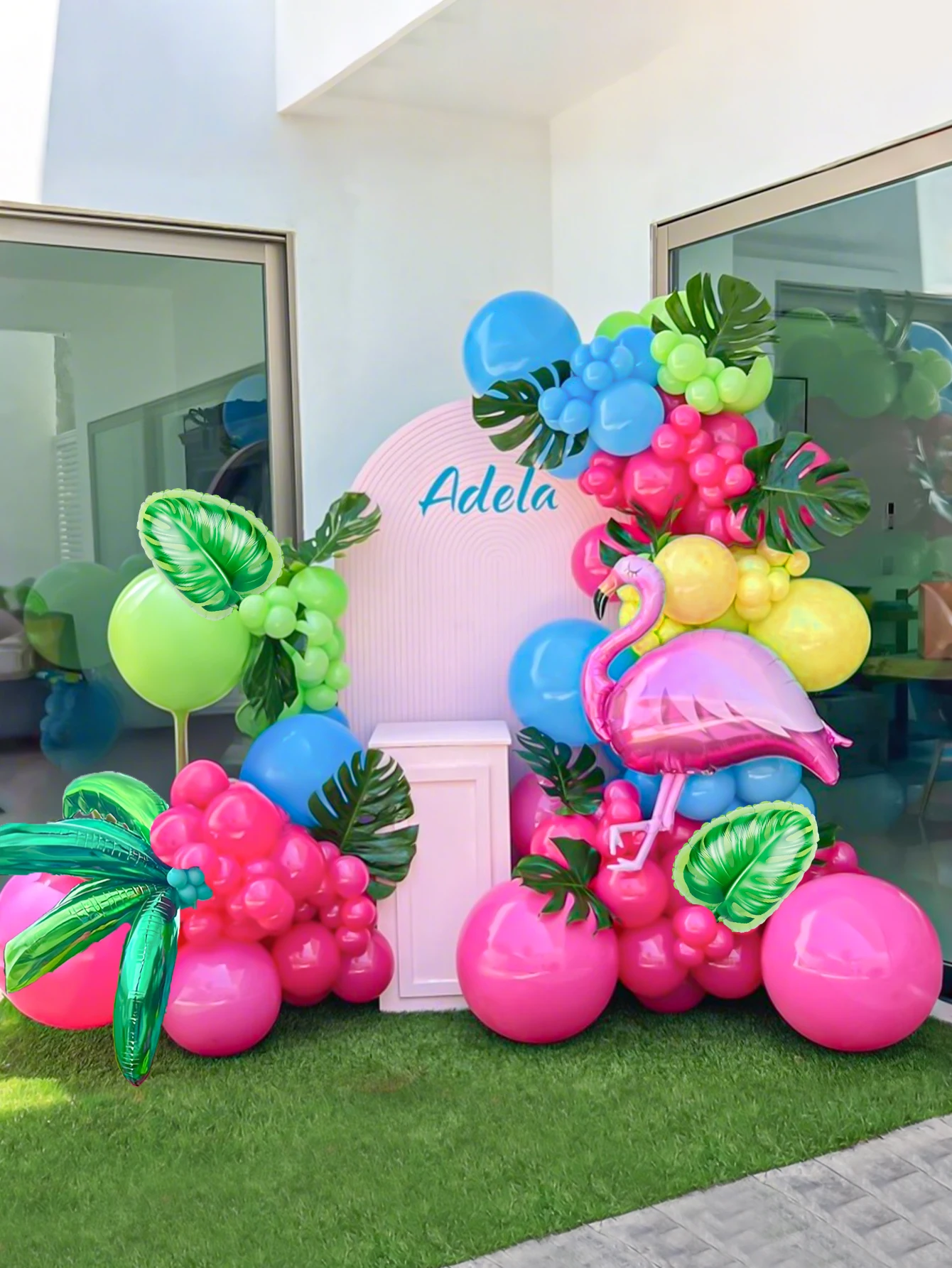 1pc\132pcs Tropical Theme Balloon Arch Kit for Hawaiian banquet summer beach themed birthday parties, wedding decoration - view 4