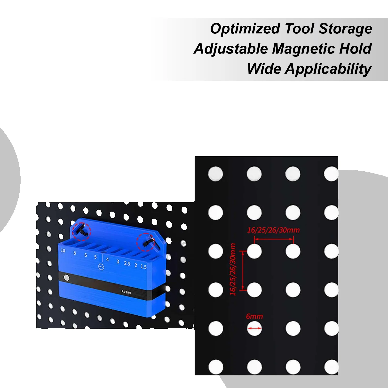

Wrench Organizer Magnetic Tool Rack Wrench Rack For Bike Hex Spanner Repair Tool Wall Organization Display Garage Workshop