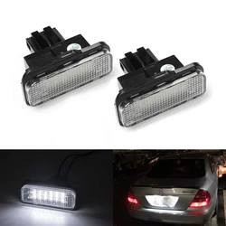 2pcs LED License Number Plate Light for Mercedes Benz E-Class W211 S211 C-Class S203  CLS-Class W219 SLK-Class R171 Canbus