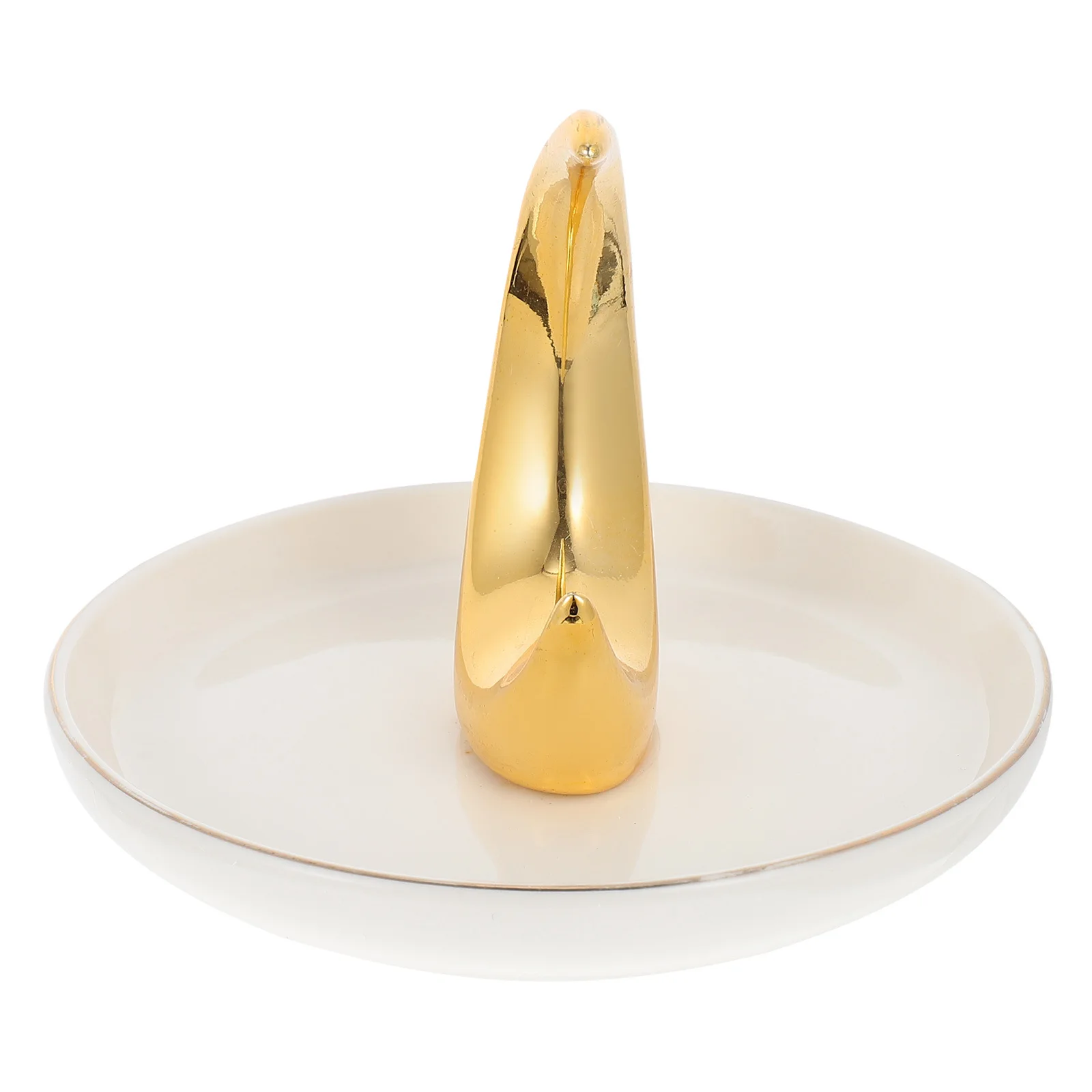 

1Pcs Ceramic Moon Shape Jewelry Tray Versatile Organizer for Bracelets Rings Necklaces Decorative Storage Plate