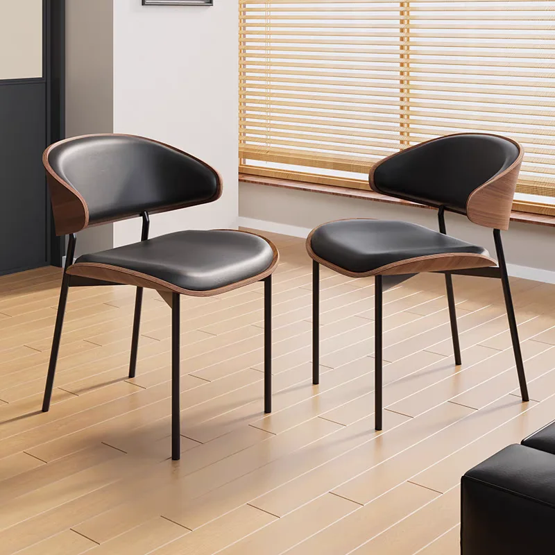 

Set Of 2 Minimalist Dining Chairs Modern Mid Century Comfy Living Room Dining Chairs Trendy Nordic Chaises Living Room Furniture
