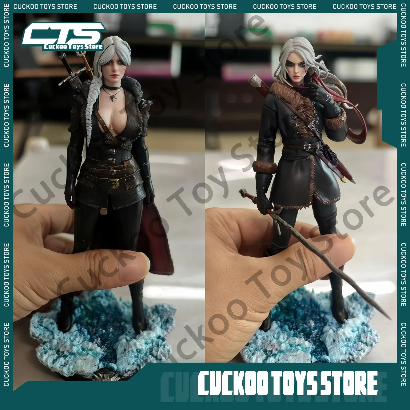 NUEVO The Witcher 3 Wild Hunt Figura de Ciri y Yennefer en Postura de Pie, Versión Producto Terminado Traje de Juguete de PVC Móvil de 18 cm para Regalo