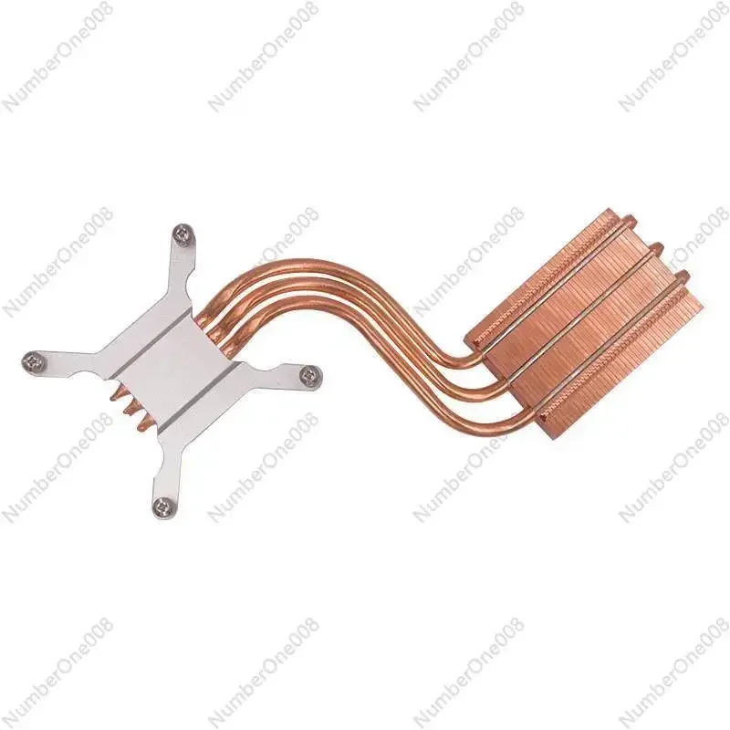 S-shaped, all-in-one machine Purple heat pipe fin 3 heat pipe all-in-one machine with back plate bracket 8017 fan
