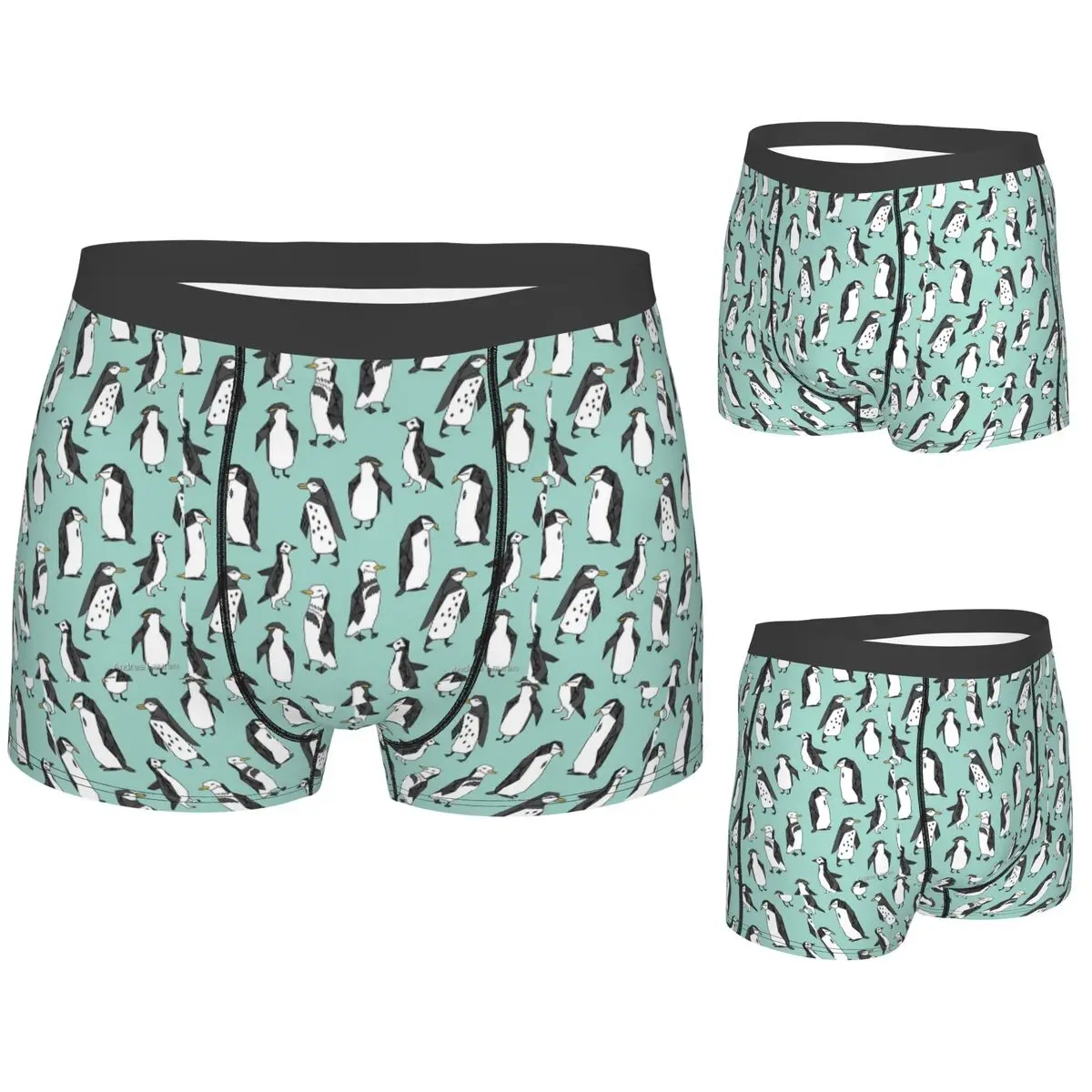 

Boxer Underpants Shorts Penguin - Mint By Andrea Lauren Panties Men Breathable Underwear for Homme Man Boyfriend Gifts
