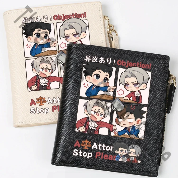 

Anime Ace Attorney Miles Edgeworth Phoenix Wright Cosplay Wallet Purse Student Card Bag School Supplies Mascot Accessories Gift