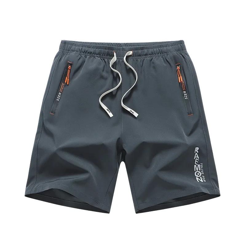 

Мужские летние шорты из ледяного шелка, легкие, свободного кроя, для бега, баскетбола, пляжа, повседневные, длиной пять дюймов