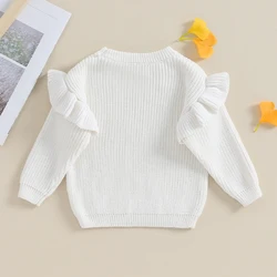 Mubineo Baby Girl Winter Clothes Cute Flower Sweater Toddler Kids Crewneck Pullover Long Sleeve Knit Newborn Infant Sweaters