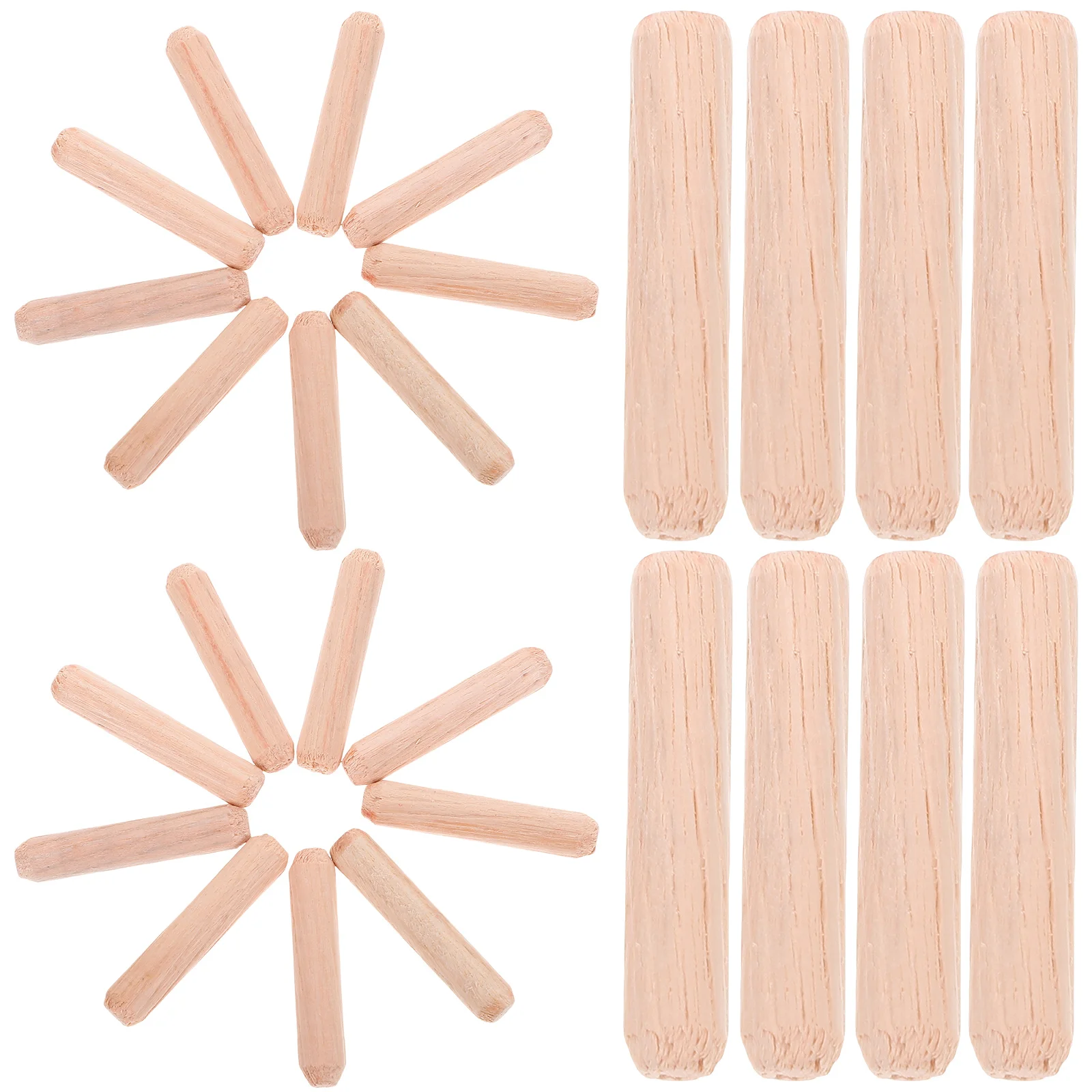 

2000pcs Wooden 8x40mm Furniture Connection Craft Wooden Dowel Projects Safe Material Wood Dowel Pin Durability