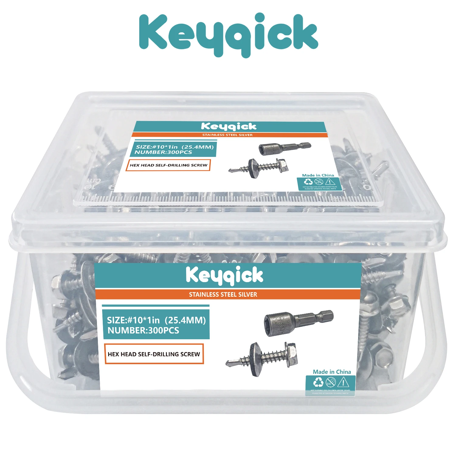 Furniture Hardware Fasteners - 300 Stück Dachschrauben mit Unterlegscheibe #