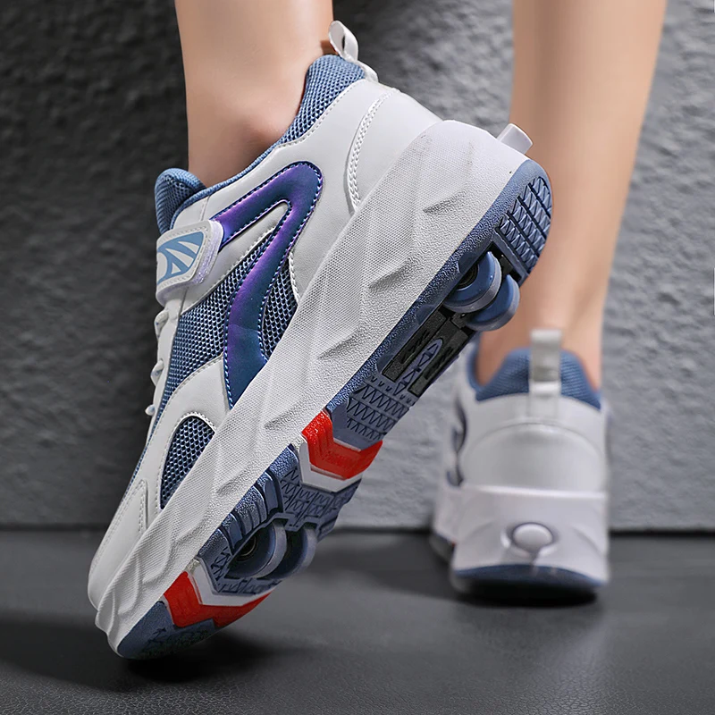 Fashion children's four inline skates sneakers boys girls High-end children's indoor roller skates