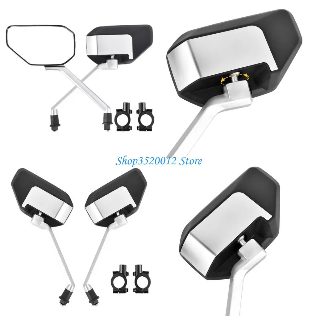 

27RD 4pcs Shockproofed High Clear Rear Mirrors Wide Angles Bicycles Mirrors