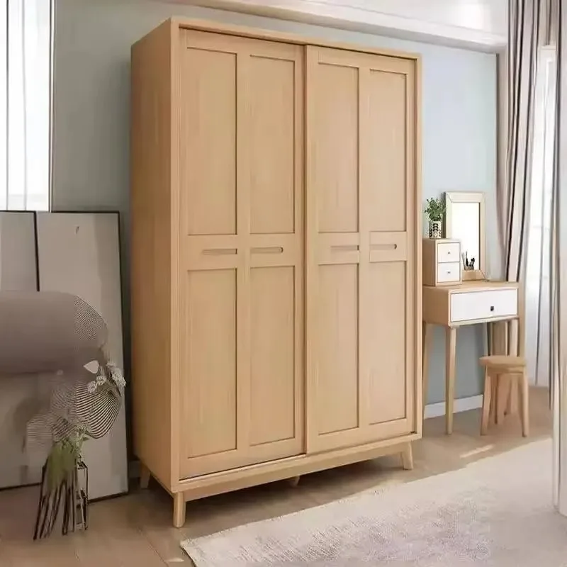 

Hanging Clothes Wooden Wardrobes Sliding Doors Adult Organizer Storage Closet Space Saving Lounges Guarda Roupa Furniture Home