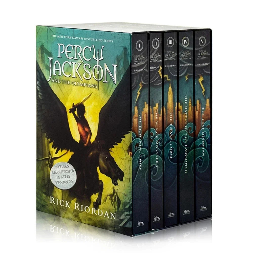 5 Books/Set Percy Jackson & The Olympians English Original Novel Books Children's English Picture Book Sets