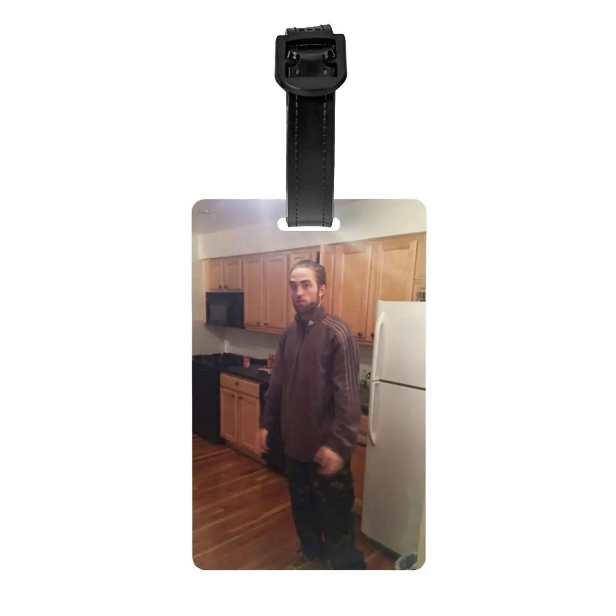 

Robert Pattinson Standing Meme Luggage Tag for Suitcases Rob Privacy Cover Name ID Card