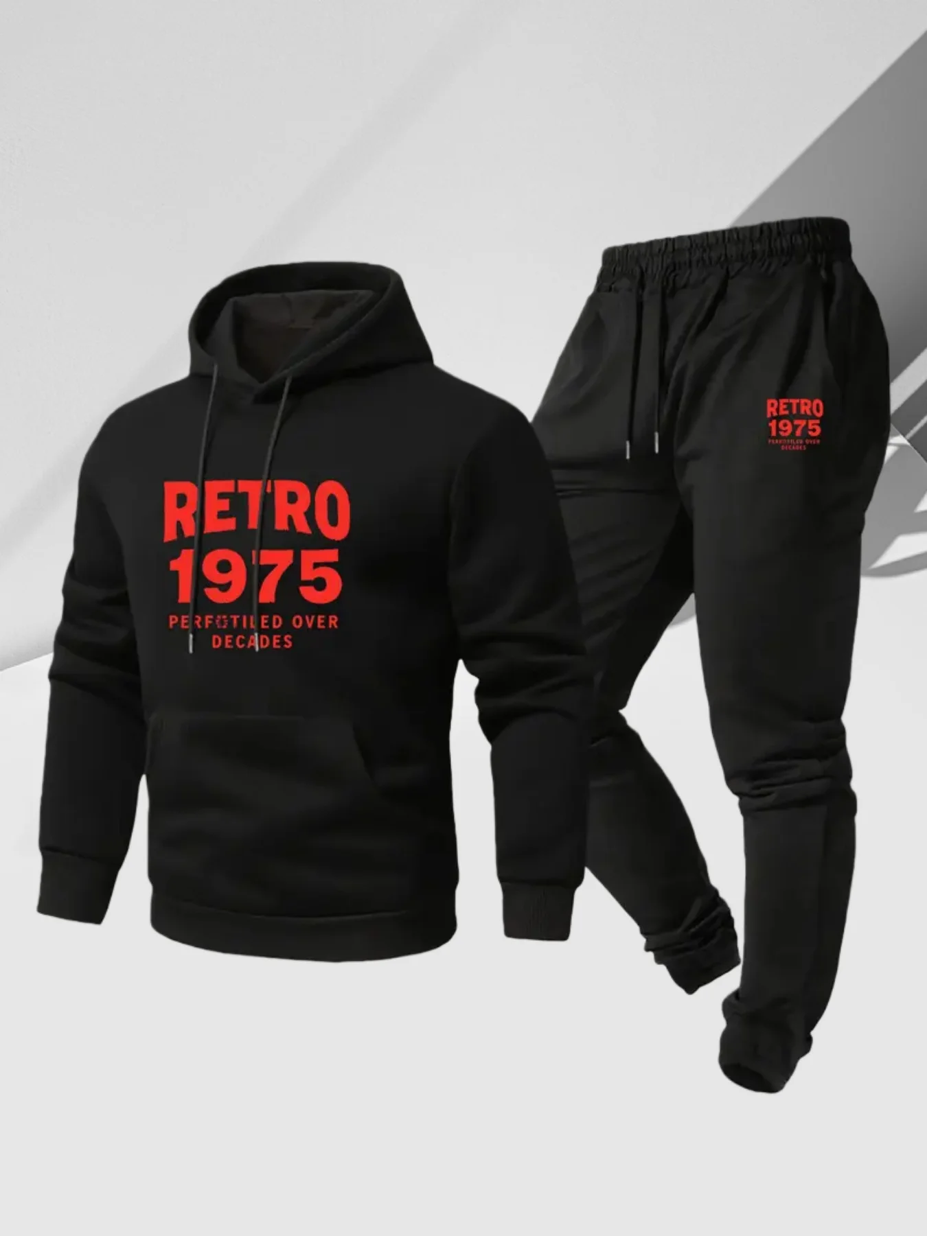 

2026 New Men's Printed Hoodie Pants Set Autumn/Winter Men's and Women's Set Fashion Casual Hip Hop High Quality Hoodie Suit