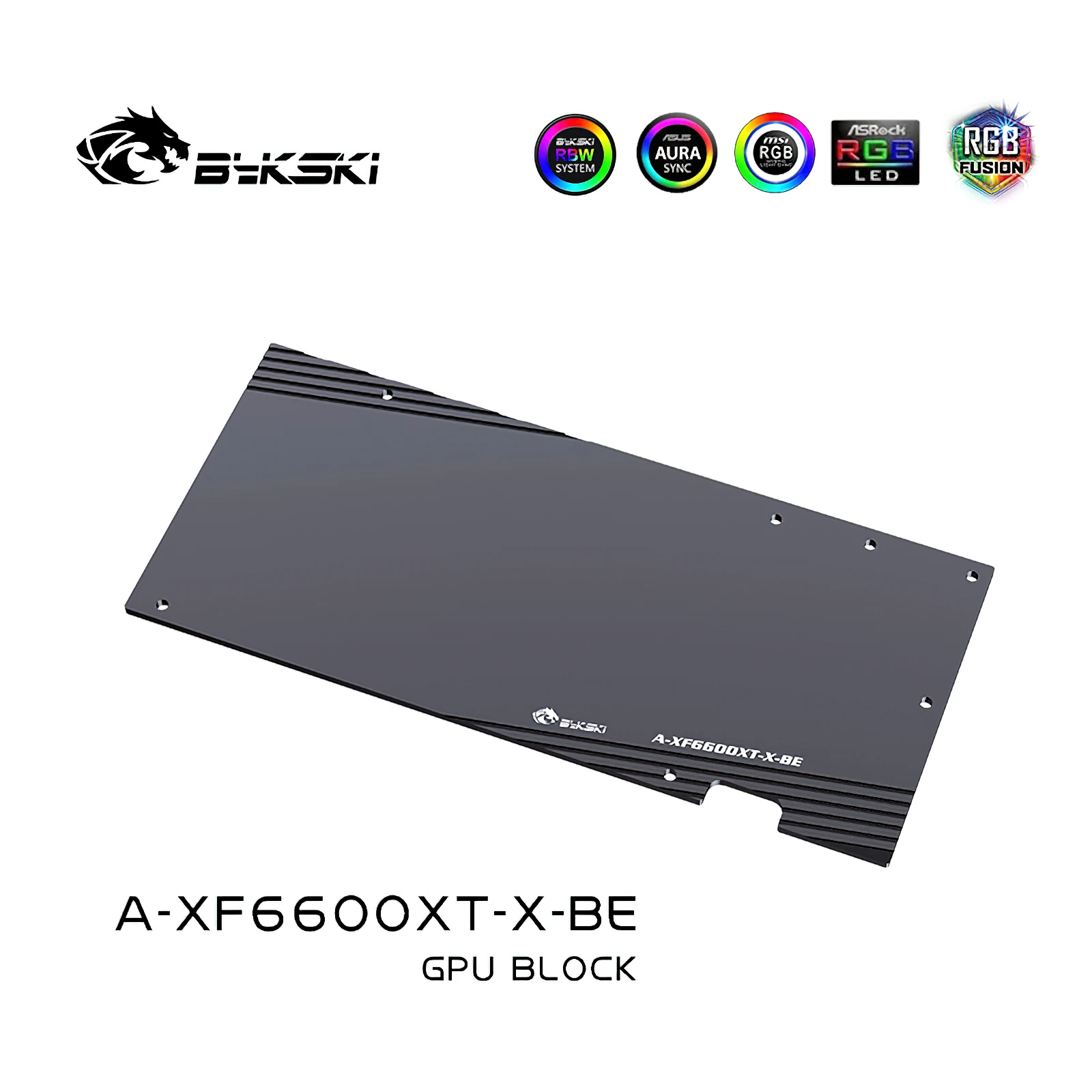 Imagem -03 - Bykski-gpu Water Cooling Rgb Block Backplate para Xfx 6600xt A-xf6600xt-x