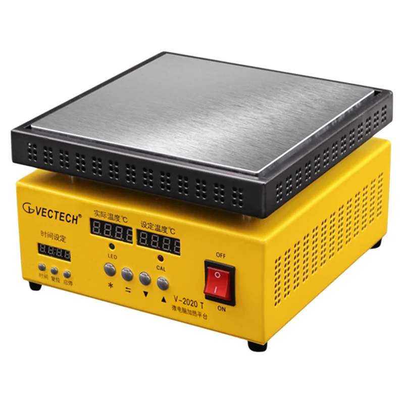 محطة تسخين درجة حرارة قابلة للتعديل - شاشة رقمية، إعادة صياغة خرز LED + لوحة تسخين للمختبر + آلة تقلص الفيلم